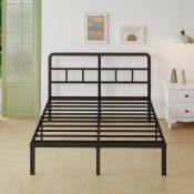 RRP £105.96 Lutown-Teen Small Double Bed Frame 4ft with Curved Headboard