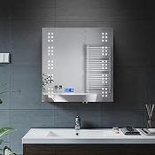 RRP £287.86 ELEGANT Illuminated Bathroom Mirror Cabinet with Bluetooth