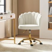 RRP £137.18 HULALA HOME Velvet Office Chair with Gold Base