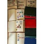 Two boxes of world stamps contained in twenty two albums, majority from 1930's to 1980's and largely