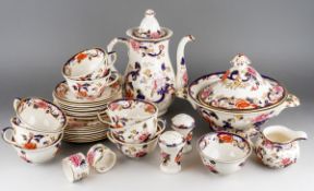 One box of Masons Mandalay tea and dinner service to include a large coffee pot, 8 trios, salt and