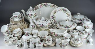 A Wedgwood "Hathaway Rose" pattern dinner service, comprising six dinner plates, six starter /