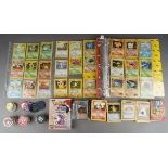 Pokemon: an incomplete disbound album of ninety-six Pokemon Wizards of the Coast cards, includes