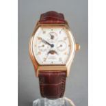 A boxed Girrard-Perregaux Richville Quantieme Perpetual Calendar 18ct gold automatic gent's