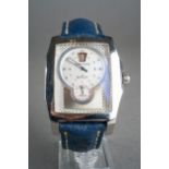A BREITLING for BENTLEY "Flying B" Stainless Steel rectangular automatic wristwatch with jumping