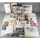 WWII Military Interest: A family archive including medals, photos, letters, prayer books, etc
