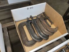 Lot with (5) Various Size C-Clamps