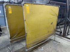 Lot with (3) Wilson Industries GOLD Welding Curtains