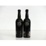 2 bts Sandeman George V Jubilee Vintage Port 1935 us/ts, lms, sl chipped wax