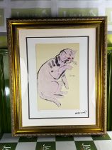 Andy Warhol-(1928-1987) `Pink Sam` Numbered Lithograph # 14/100