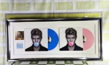 David Bowie One Of A Kind Signed Cd/Vinyl Pop Framed Montage