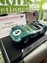 Ltd Edition 1:18 Scale Aston Martin DBR1, by Shelby Collectibles, Signed by Sir Stirling Moss