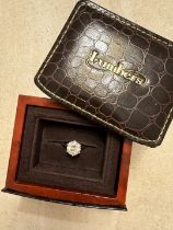 A Stunning Ladies 3.61 Carat H Color Vs1-GIA Certificated Diamond & Platinum Mount