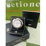 Montblanc Travel Desk clock With Alarm-Leather Case-New Battery