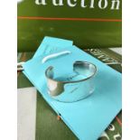 Tiffany & Co Wide Cuff `Love`Bracelet 925 Sterling Silver