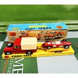 Boxed Corgi Gift Set Number 17, A Land-Rover With Ferrari Racing Car On Trailer