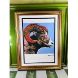 Andy Warhol-(1928-1987)`The Ram` Numbered Lithograph #21/100