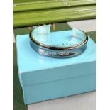 Tiffany & Co. 1837 Midnight Titanium & Sterling Silver Cuff Bracelet