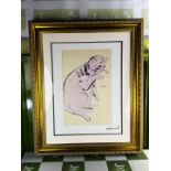 Andy Warhol-(1928-1987) `Pink Sam` Numbered Lithograph # 14/100