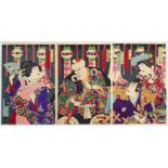 Chikanobu Yoshu, Kabuki Play, Kimono Design, Ukiyo-e