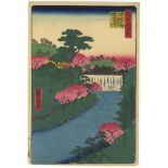 Hiroshige I, Otonashi River, Cherry Blossoms, Ukiyo-e Landscape