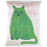 David Shrigley (British, b. 1968) - 'This Huge Cat' (2023), offset lithograph, printed by Narayana