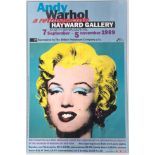 After Andy Warhol (American, 1928-1987) - 'Andy Warhol, a retrospective' exhibition poster featuring