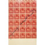 Andy Warhol (1928-1987) - 'Rocket' 3 cent stamp sheet colour lithograph, signed in pen, with