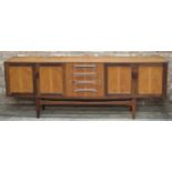 G Plan - Mid century 'Fresco' teak sideboard fitted with four cupboard doors and four drawers,