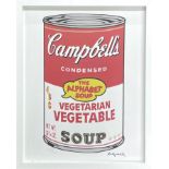 Andy Warhol (American, 1928-1987) - The Alphabet Soup – Vegetarian Vegetable (Campbell’s Soup Series