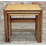 G Plan - Vintage teak nest of tables, H 49cm x W 53cm x D 43cm