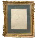 Possibly by Henri Matisse (1869-1954, French) - 'Monique', signed, pen and ink, 47 x 37cm, mounted