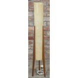 Vintage rocket lamp with woven fibreglass shade, H 107cm x W 21cm