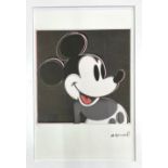 Andy Warhol (American, 1928-1987) - Mickey Mouse (Black, 1978), limited edition lithograph on wove