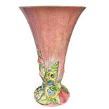 Clarice Cliff for Wilkinson Pottery - 'My Garden' Bizarre range large trumpet-form vase, numbered