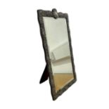 Impressing late Victorian silver framed easel dressing table mirror, maker Henry Matthews,