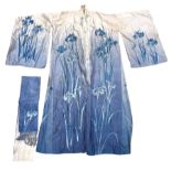 Two vintage Japanese embroidered kimonos