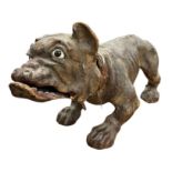 In the manner of Roullet & Descamps of Paris - A rare late Victorian painted papier mache pull-along