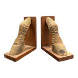 Taxidermy - A Victorian pair of zebra feet bookends, H 22cm x W 10cm x D 20cm Estate of John