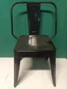 10 x Unbranded Black Metal Dining Chairs