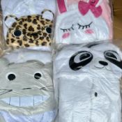 55x ANIMAL ONESIES, FOUR STYLES - PANDA CHEETAH RABBIT MOUSE - NEW