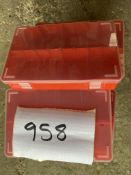 16x RED TOOL DRILL BIT ORGANISER BOX