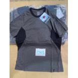 15 X MASCOT 2 TONE GREY/BLACK TEE SHIRT LADIES MEDIUM