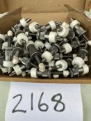 43 X WHITE RIVITING CLAMPS 1/4"