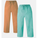 260x Anthology Ladies Elastic Waist Woven Cotton Crop Trousers Size 10 12 14 16 - 2 Colours