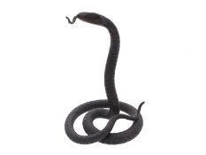 Uhrenständer/Uhrenhalter: dekorativer vintage/antiker Schlangenständer aus Metall