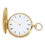 Taschenuhr: einzigartige, frühe Goldsavonnette mit Repetition, Rarität aus der Anfangszeit von Patek