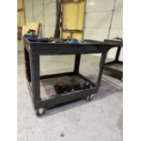 Uline Heavy Duty Z Tier Plastic Rolling Shop Cart (shop cart only, no other contents)