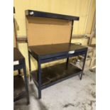 Multipurpose Workbench With Lighting & Outlet Drawer, 2 Tier
