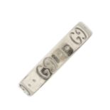 Gucci, an 18ct white gold Icon band ring